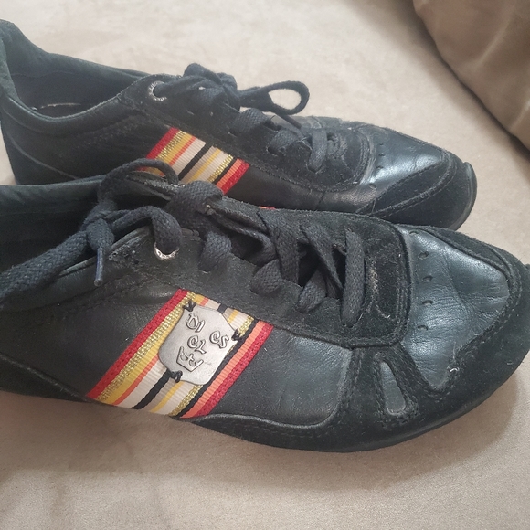 DIESEL sneakers black leather and rubber - Picture 4 of 12